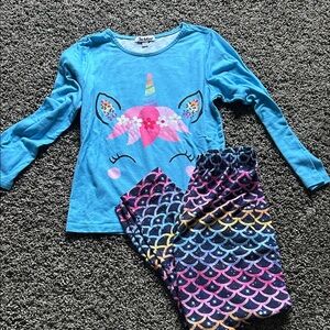 Colorful Unicorn Pajama Set for Kids